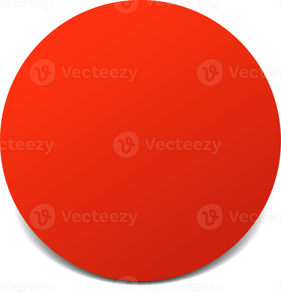Red paper circle and shadow png