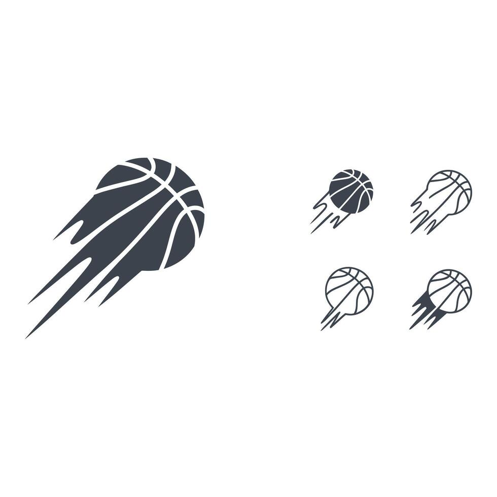 Dynamic Basketball Logos in Motion vector