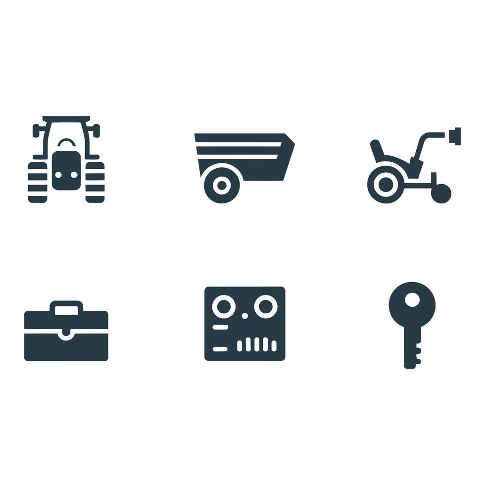 Set of Farm Business and Utility Icons vector