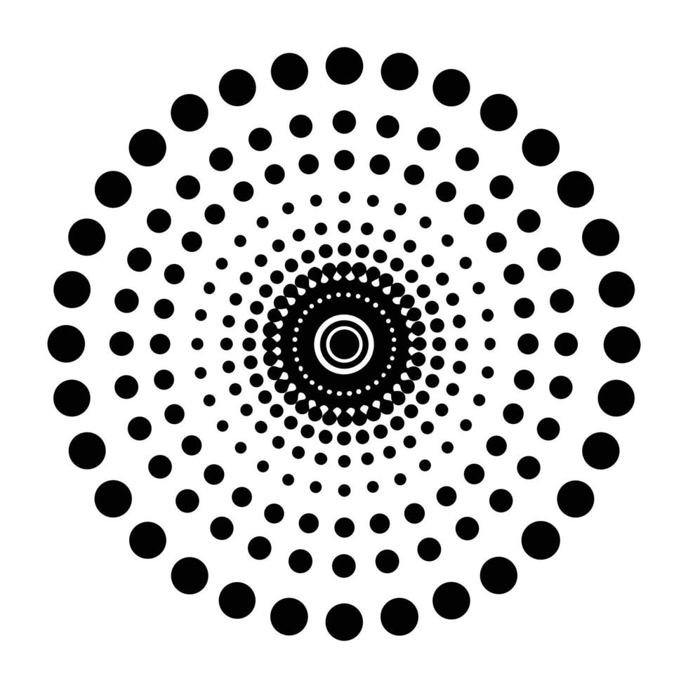 a black and white image of a circular pattern vector