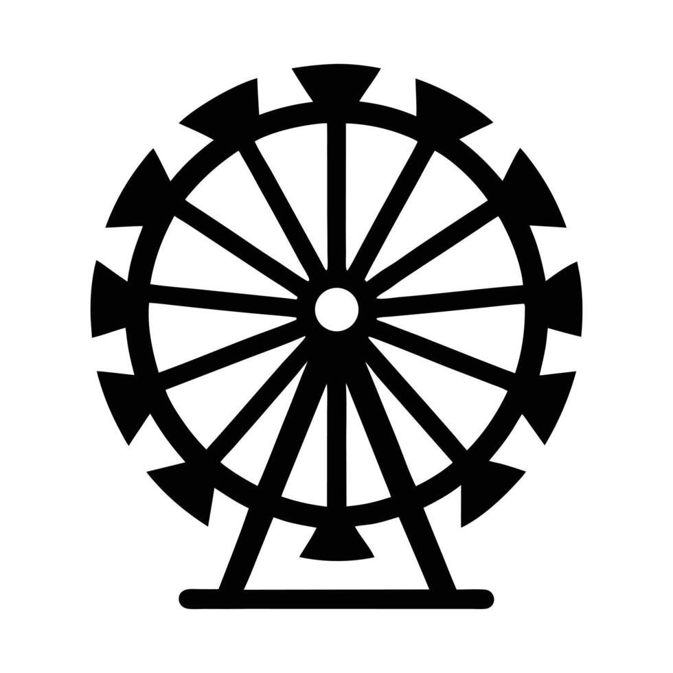 ferris wheel icon isolated on white background vector