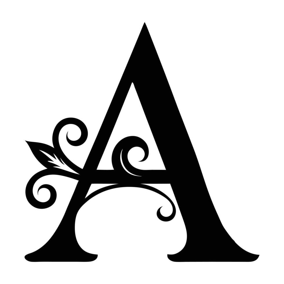 a black and white logo for a letter a. vector