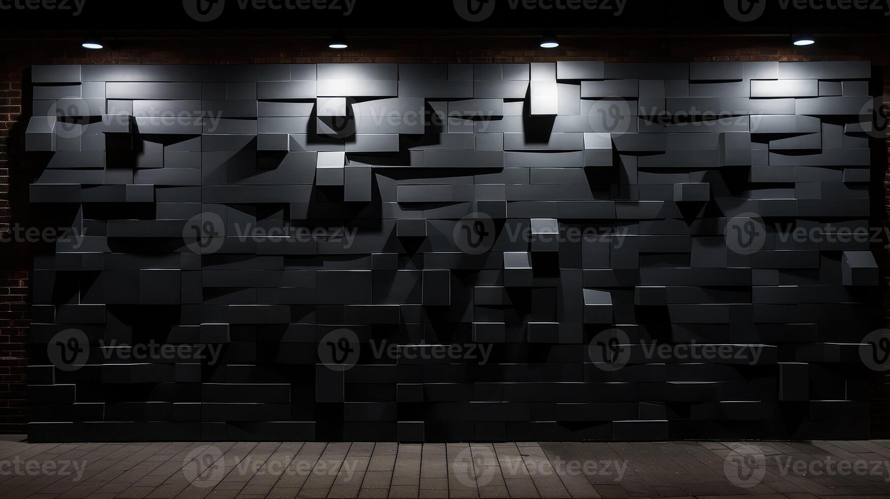 contemporary street brick wall photo