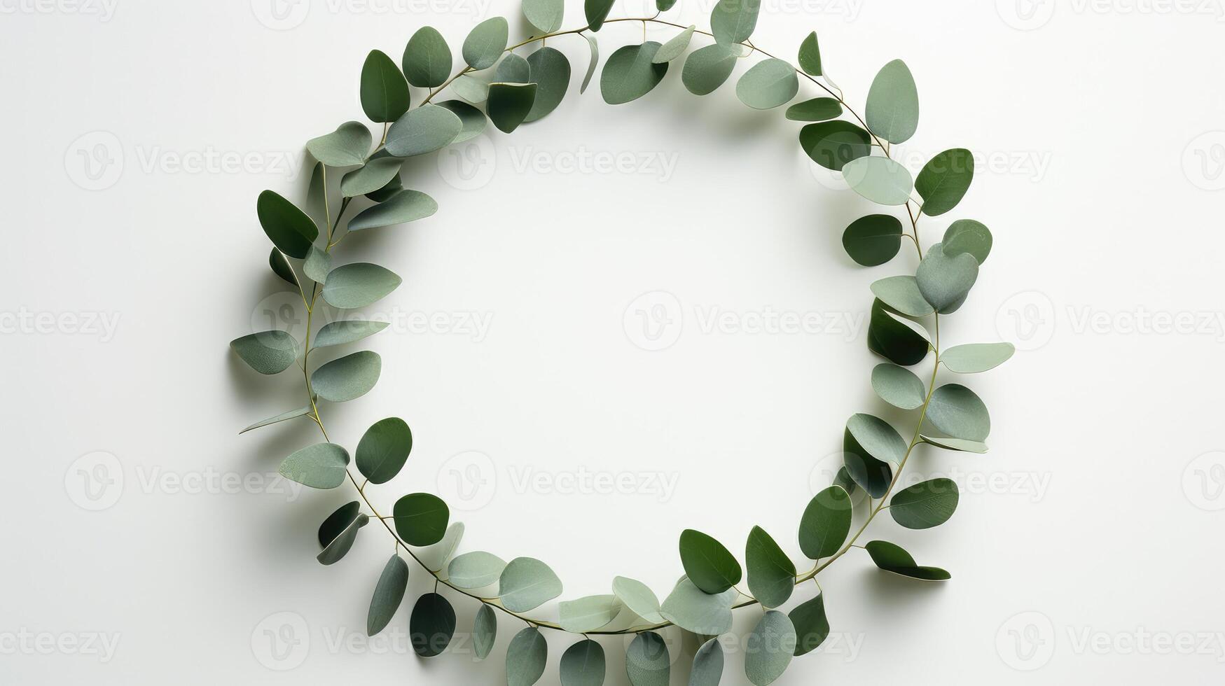 wreath leaf circle border photo