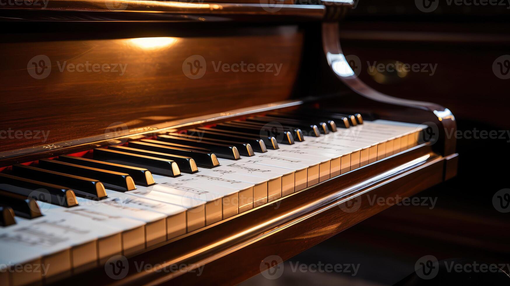 keys instrument in wood background photo