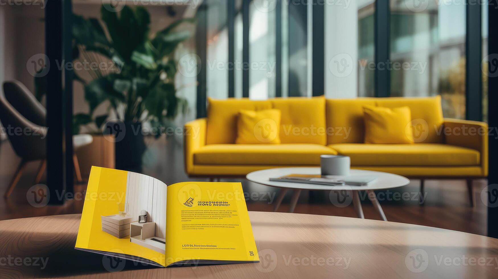 office yellow brochure photo