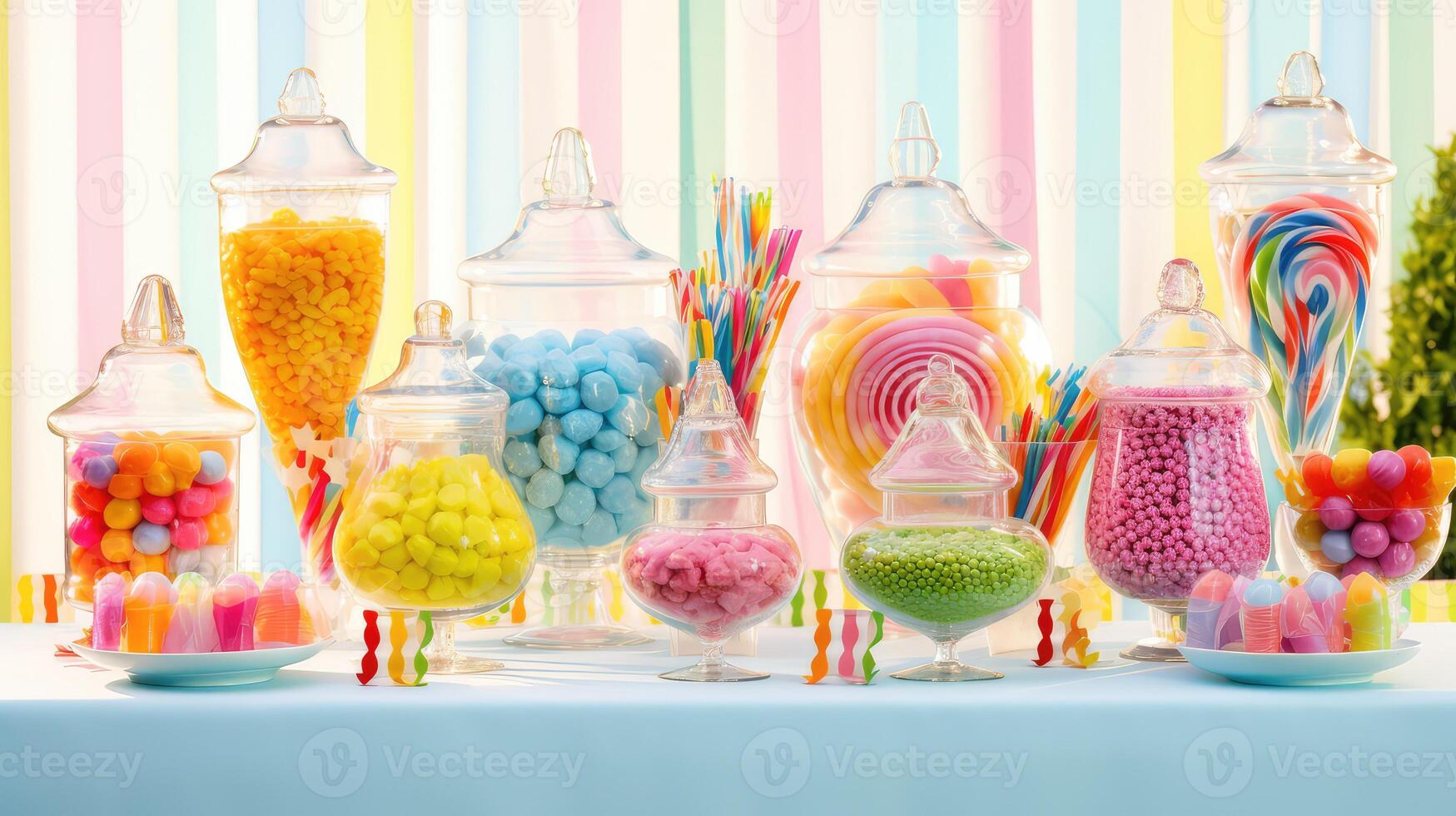 buffet top candy food background photo