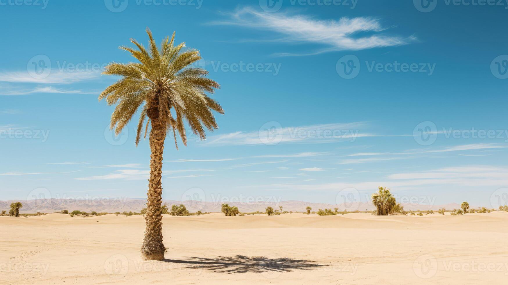 desert short palm tree photo