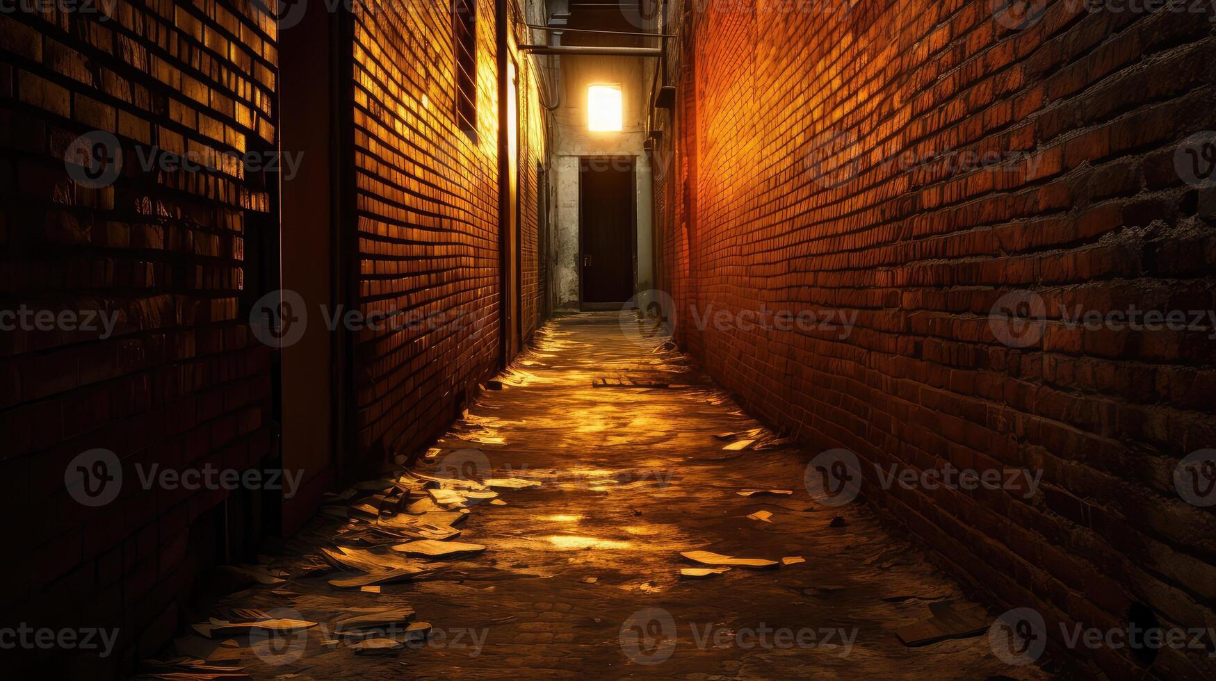 towering brick wall old photo