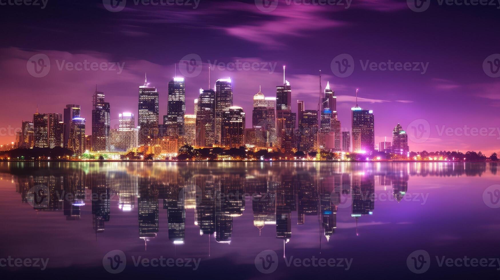 night purple lights background photo