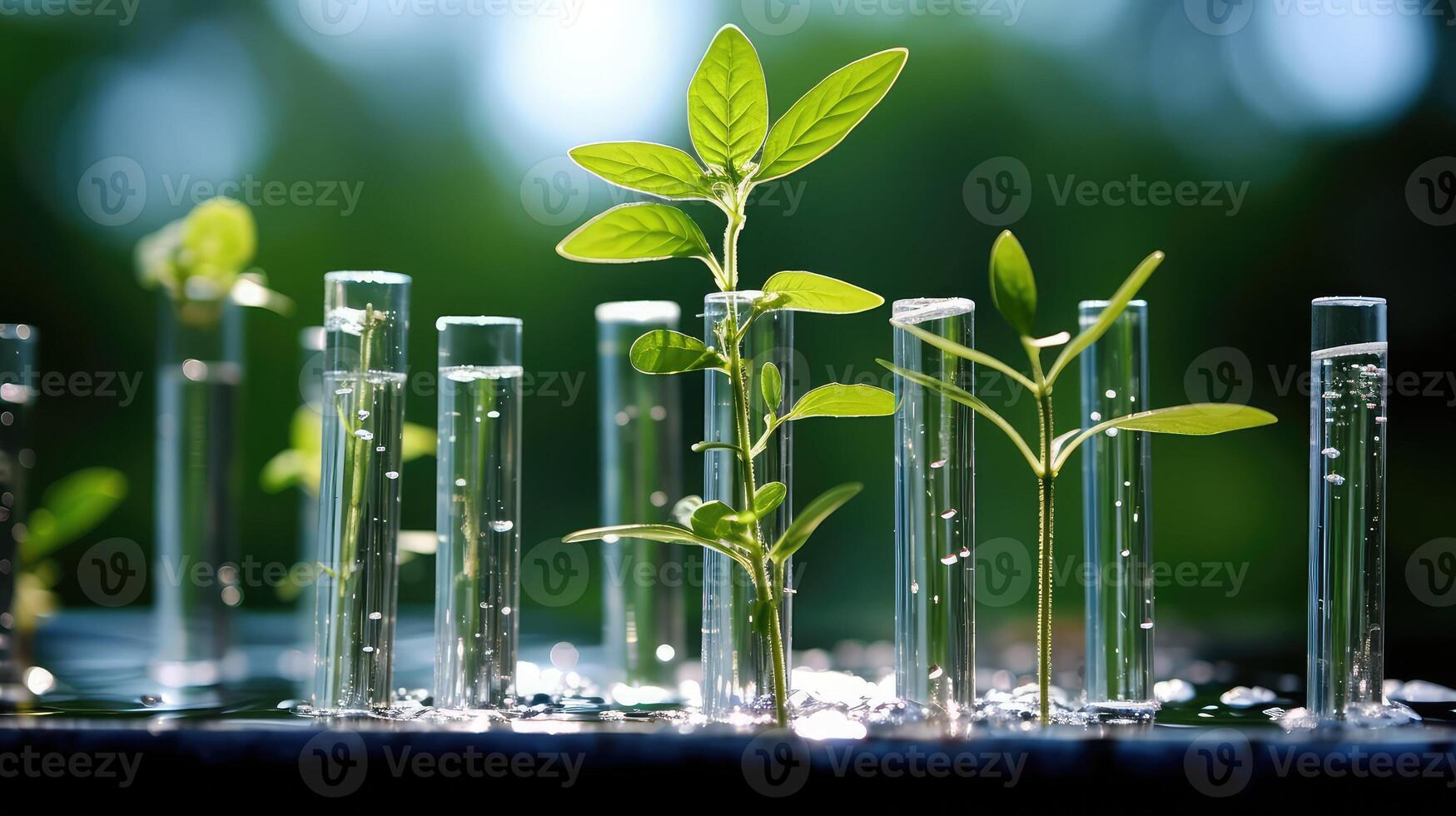 closeup plant test tube photo