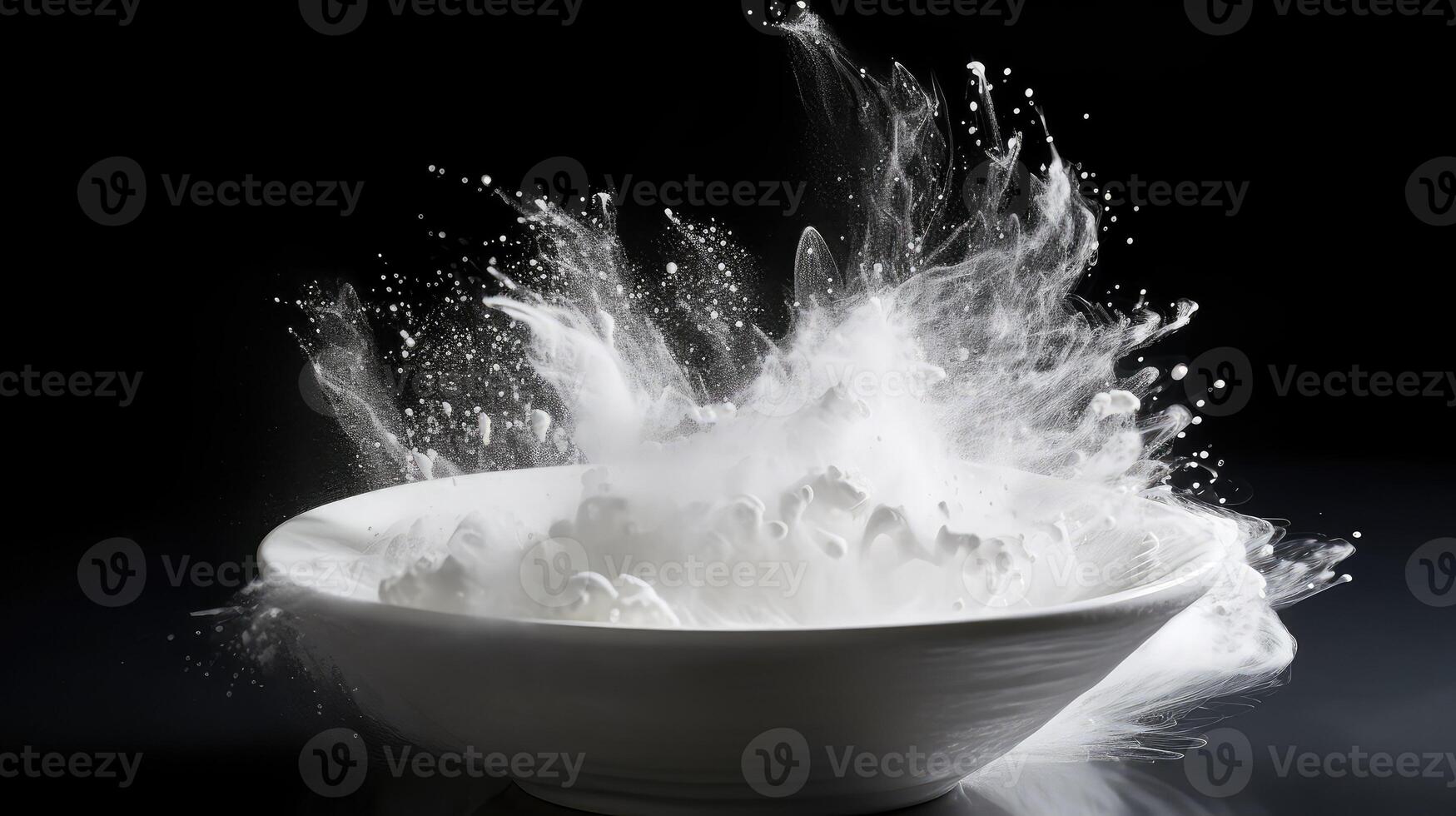 serene powder into water photo