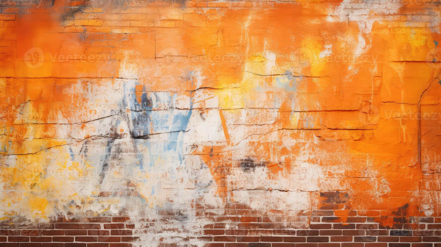 abstract orange brick wall photo