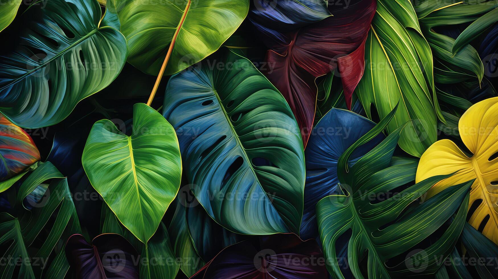 monstera leaves graphic photo