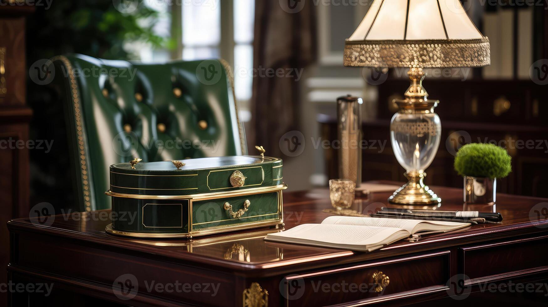 vintage luxury desk photo