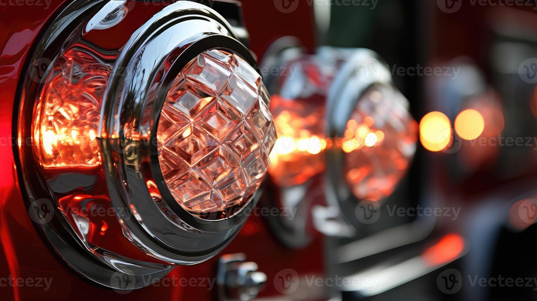 sky fire truck lights photo