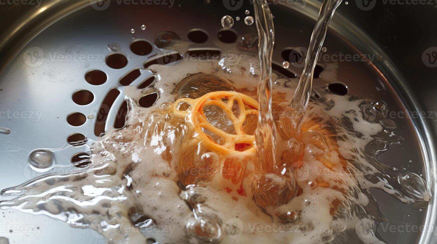 backing kitchen sink drain photo