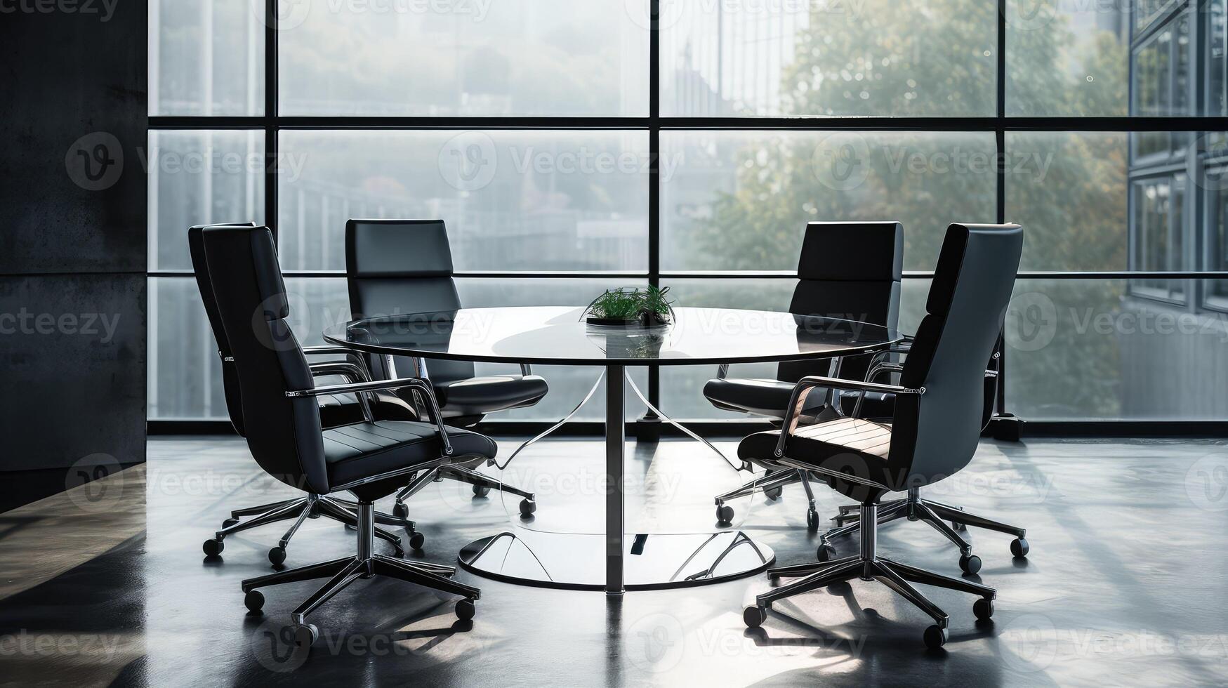 office round table with chairs photo