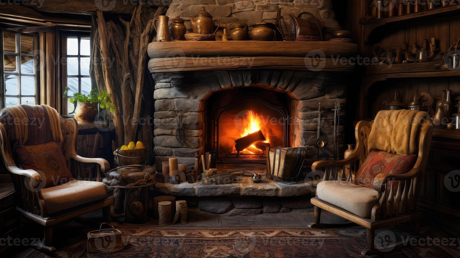 interior brown aged wood photo