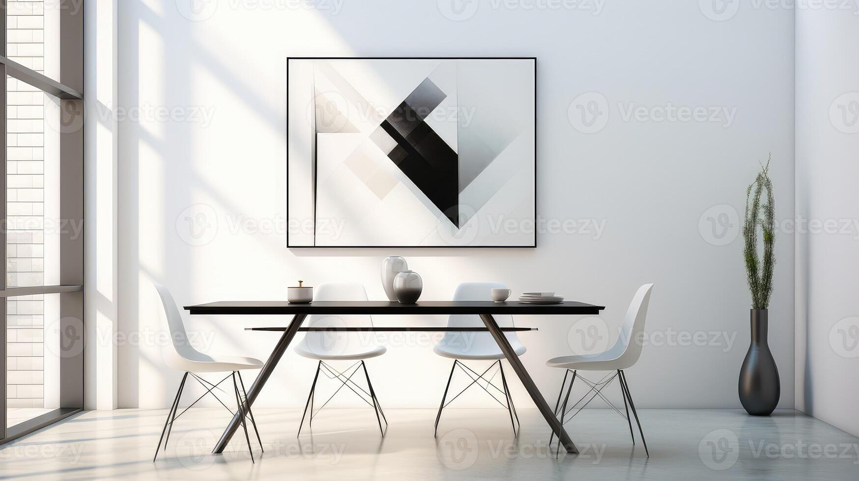 sleek table and wall photo