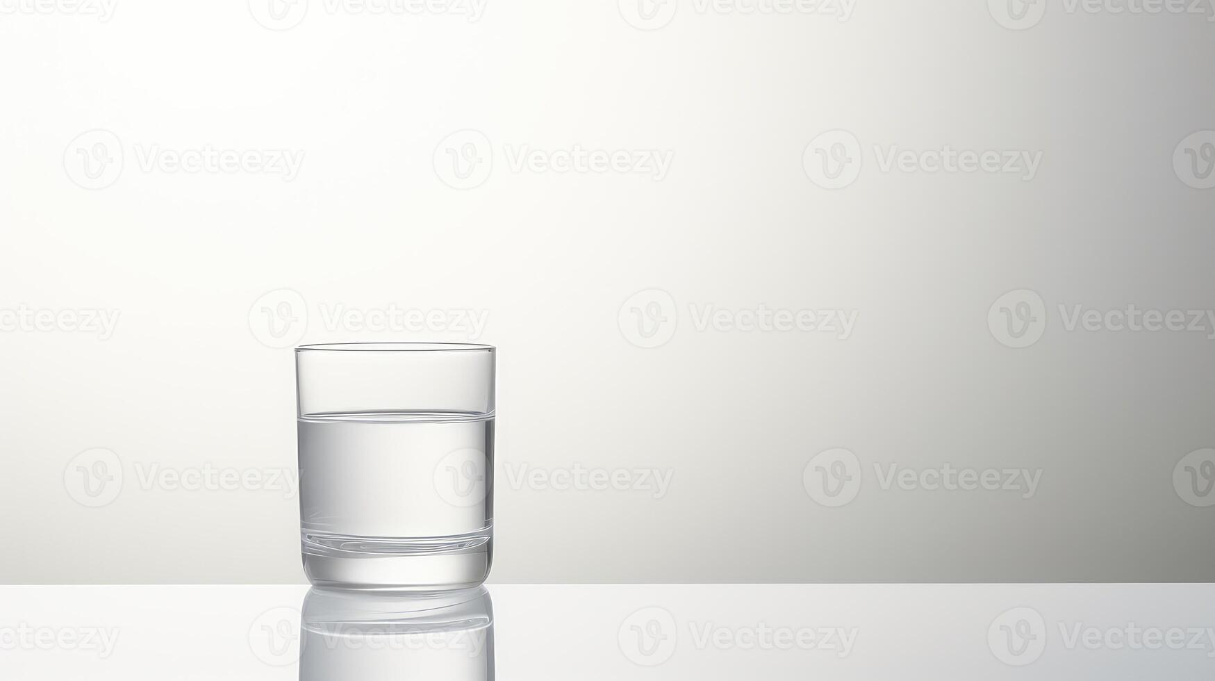 minimalist glass of water on white photo