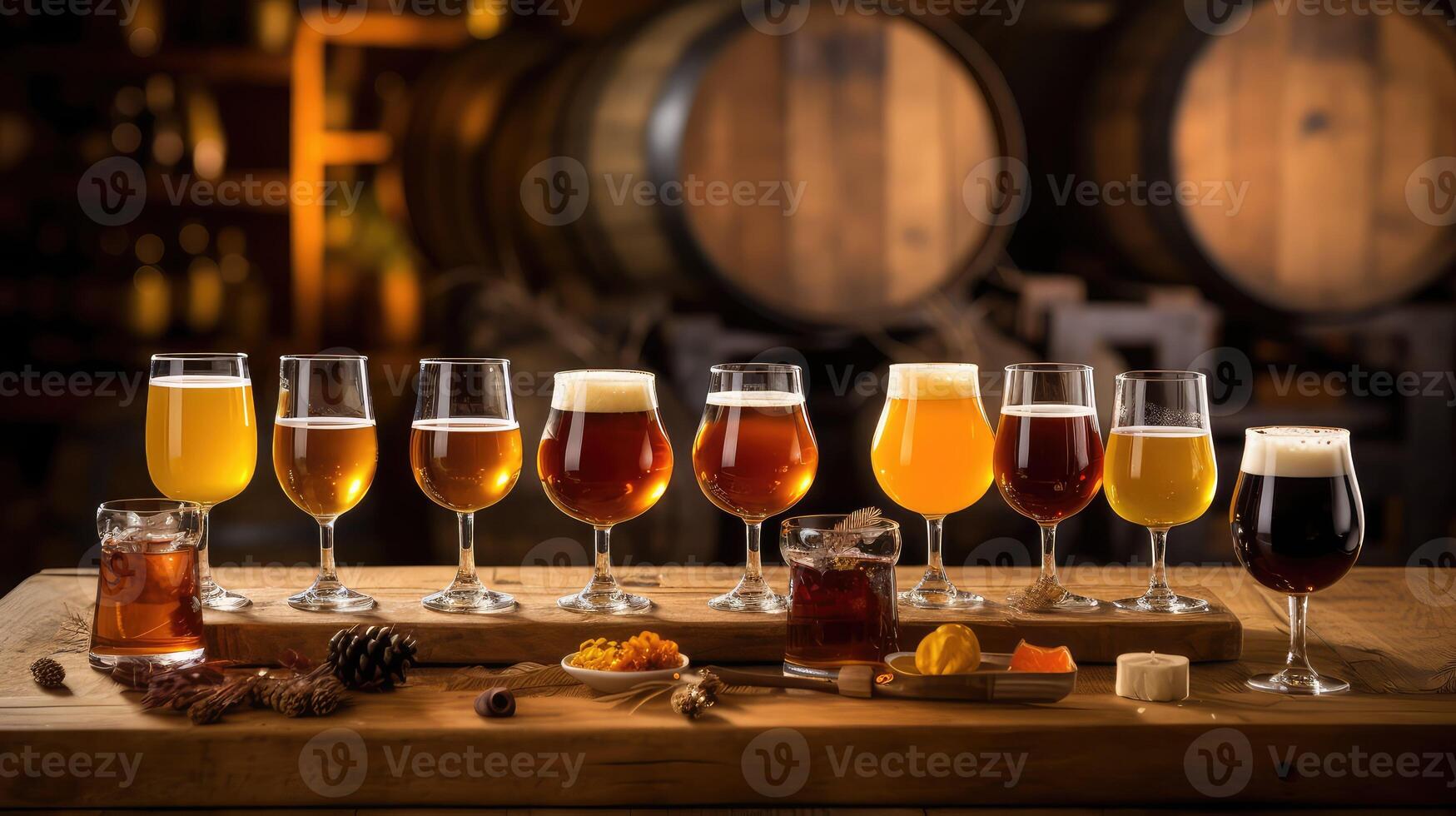 tasting beer and wine photo