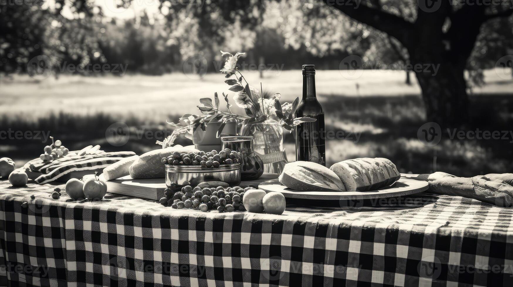 rustic black white plaid photo