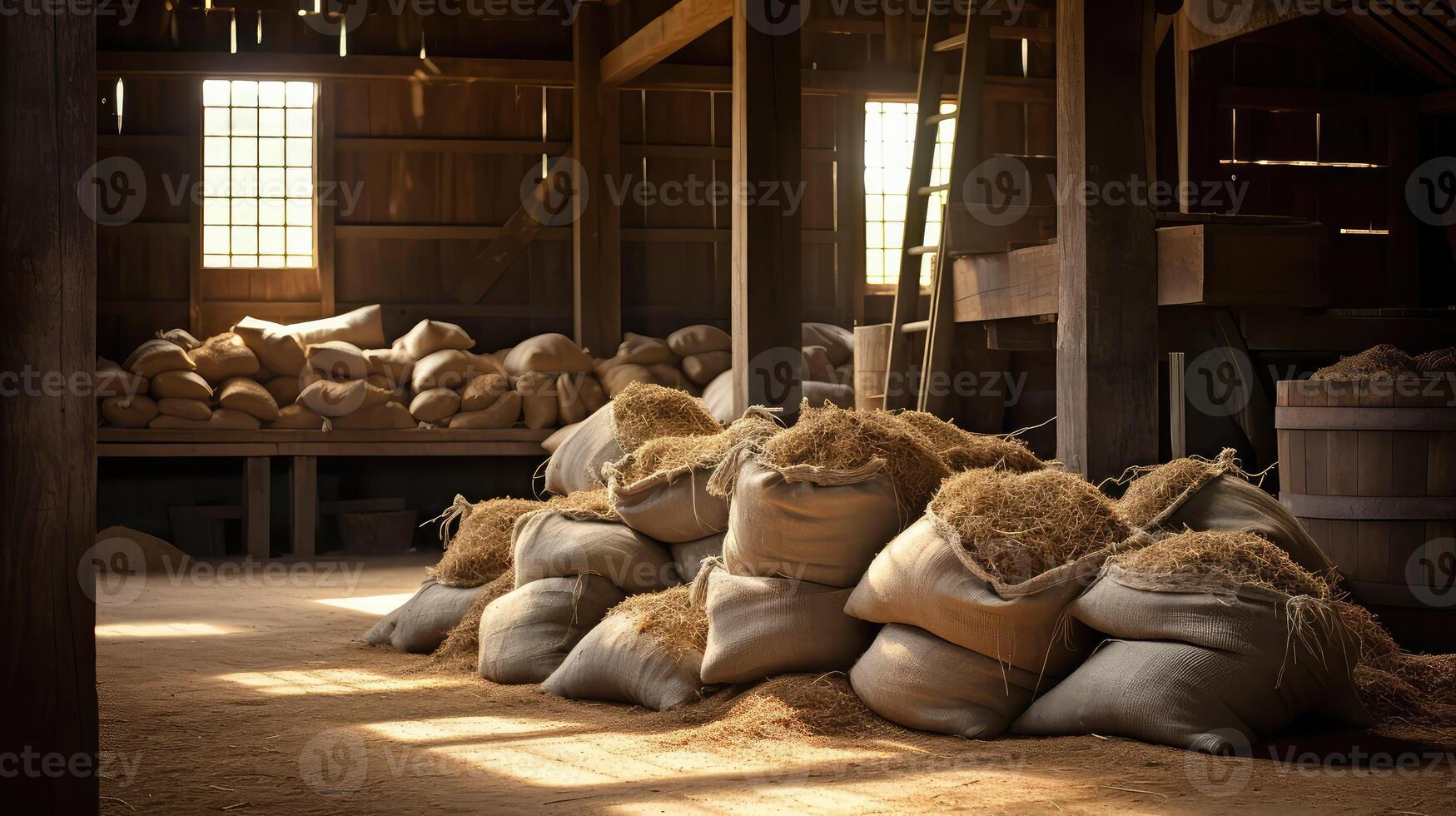rustic burlap bags photo