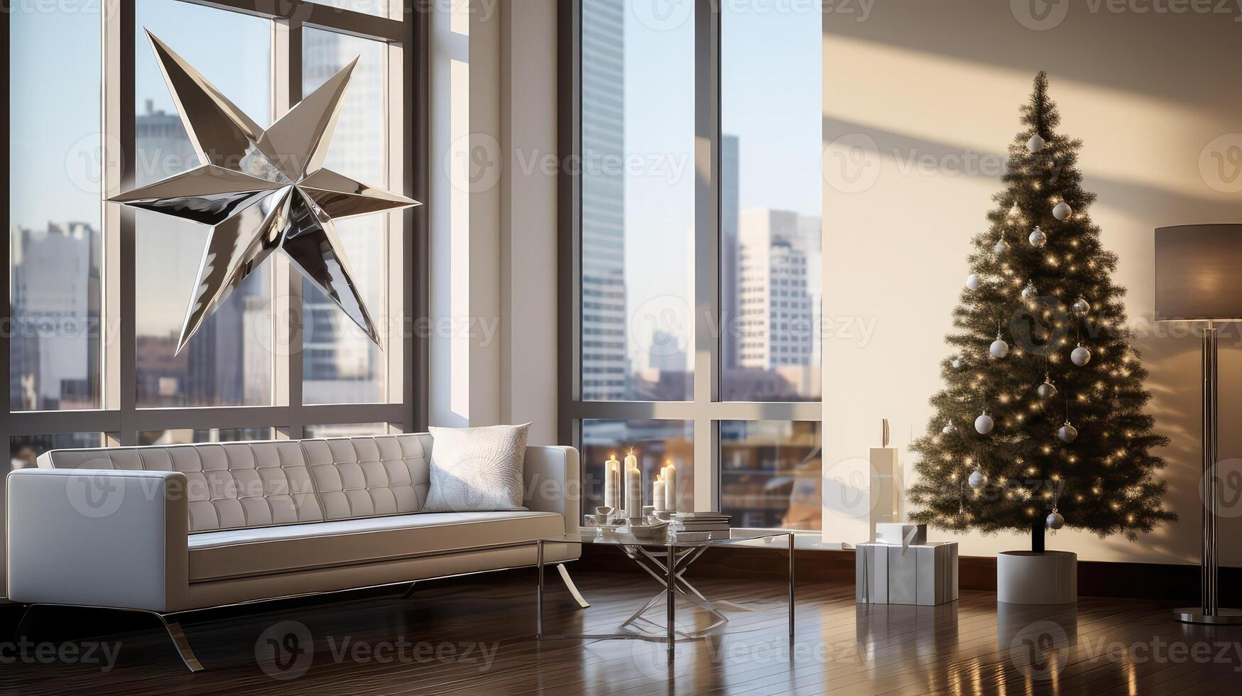 modern tree topper star photo