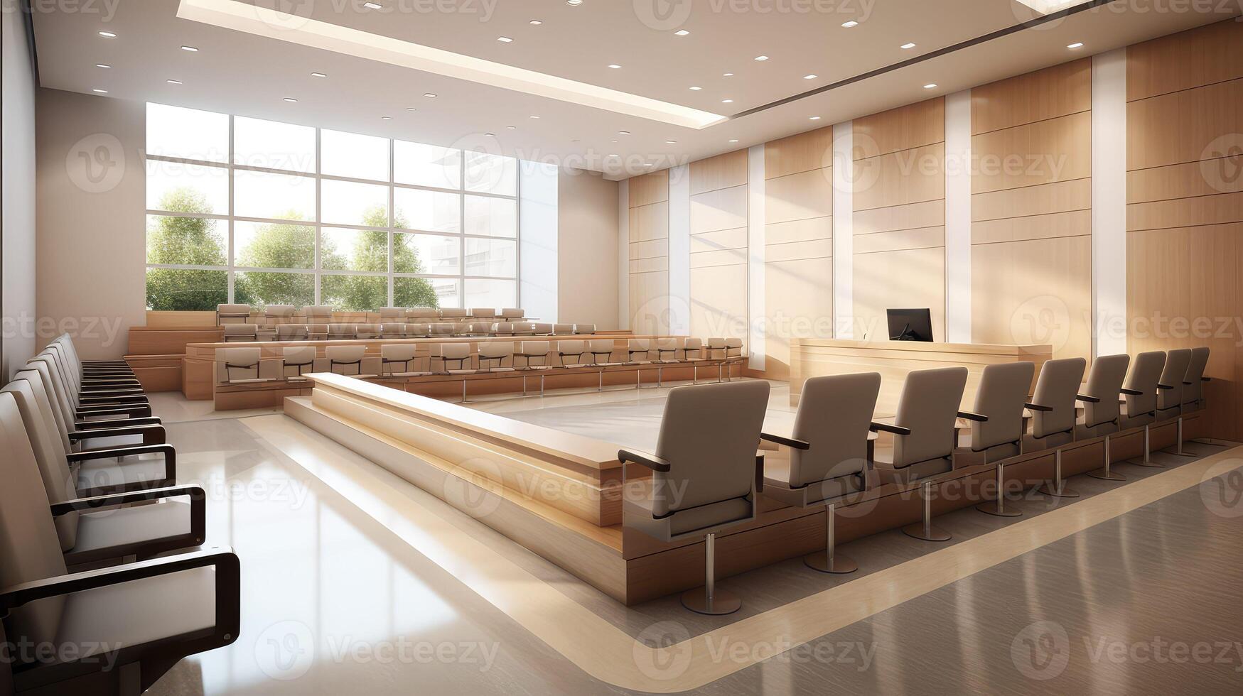 minimalist empty jury box photo