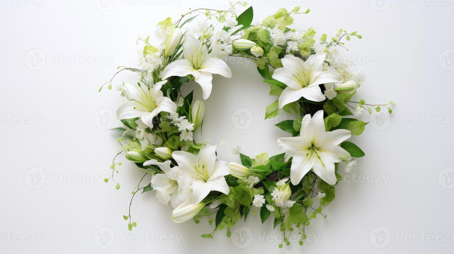 blossoms spring floral wreath photo