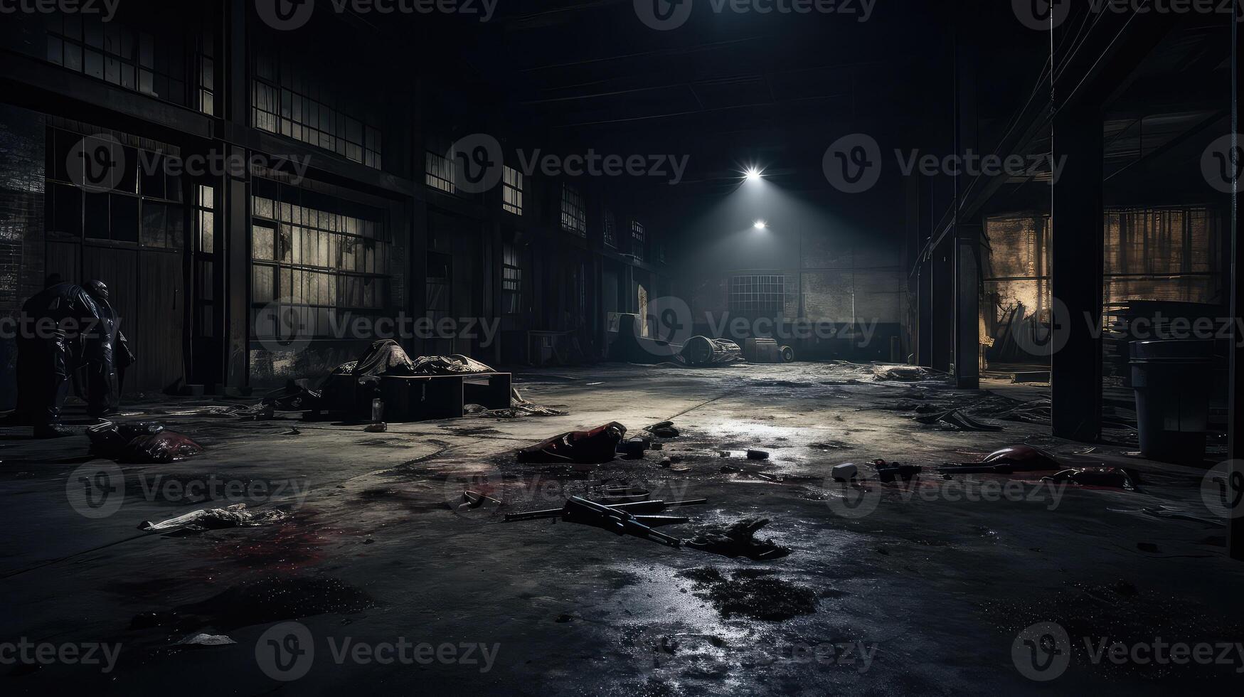 warehouse murder background photo
