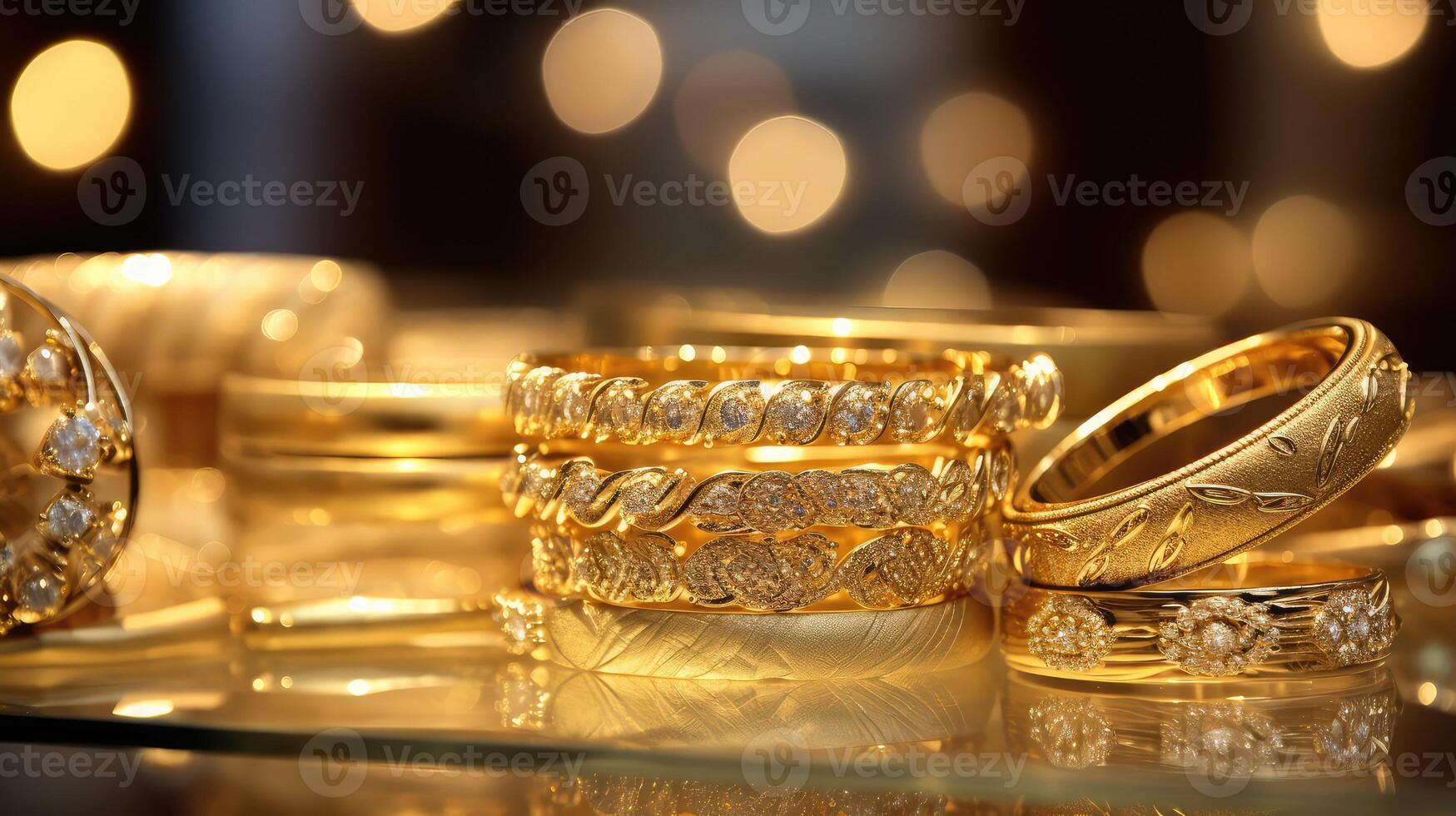 display light flash on gold photo