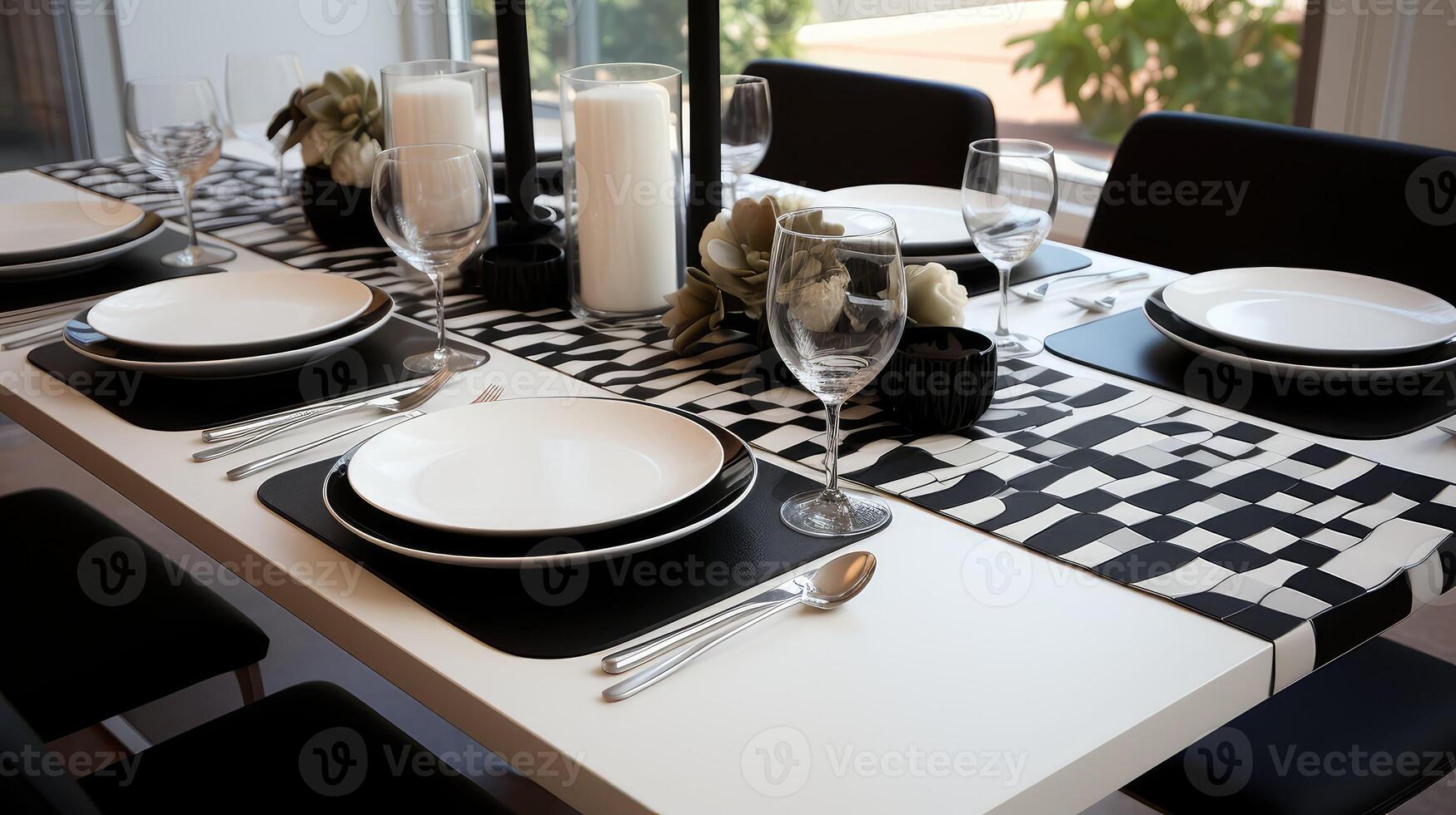 glossy dinner party table photo