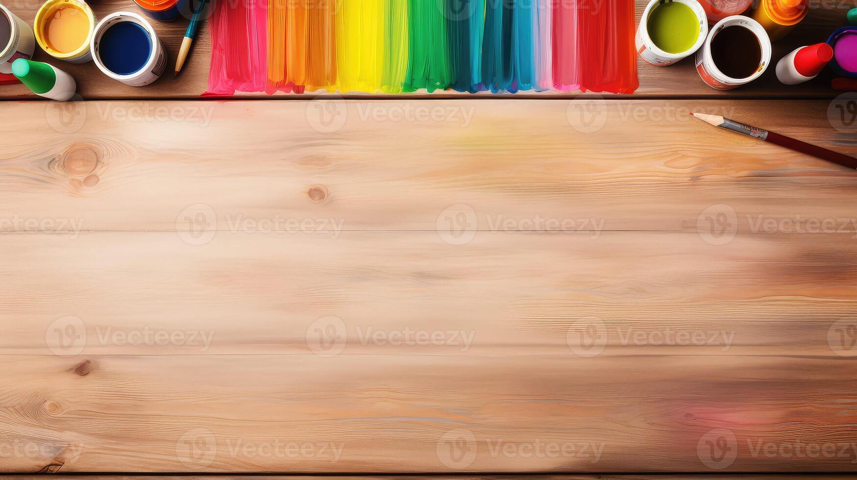 workspace wooden table background photo