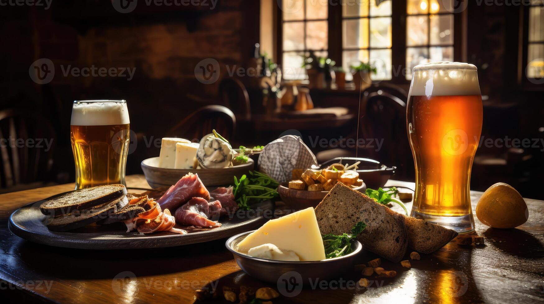 meats food and beer photo