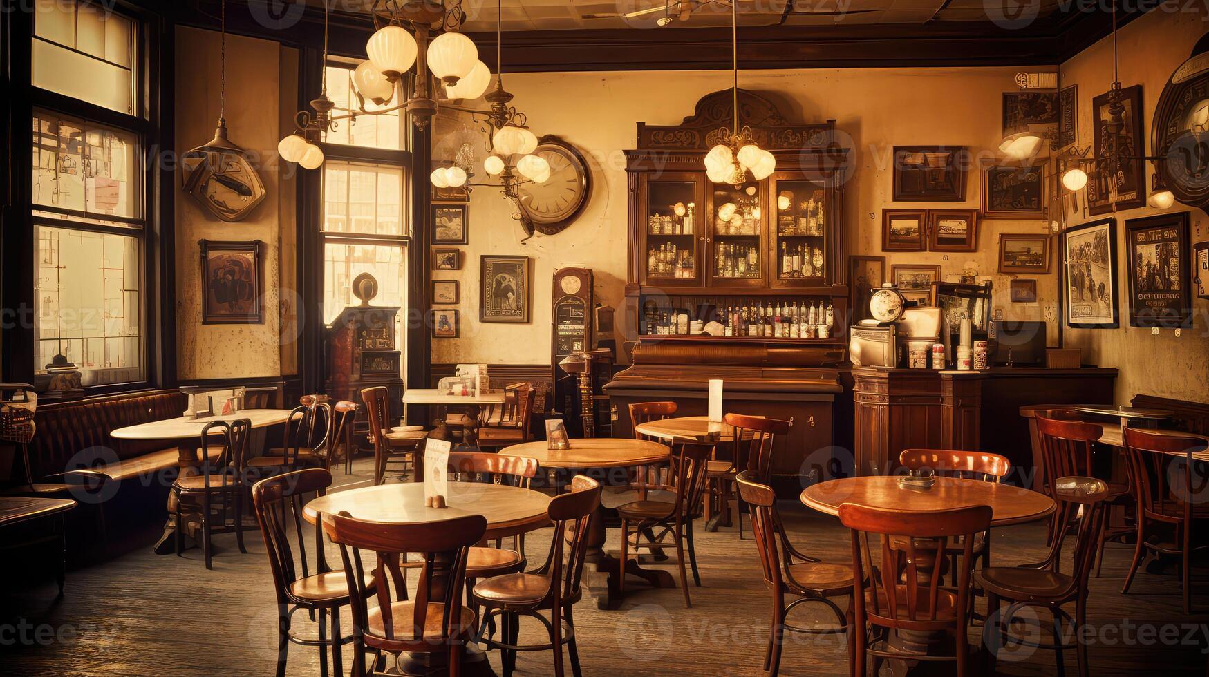 vintage old coffee house photo