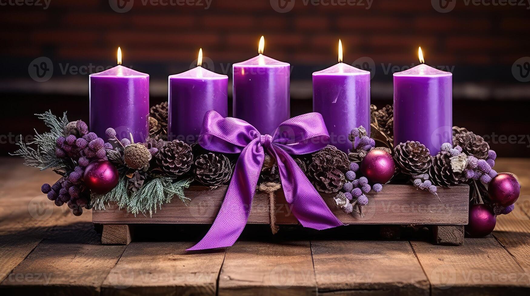 grapevines advent wreath purple photo