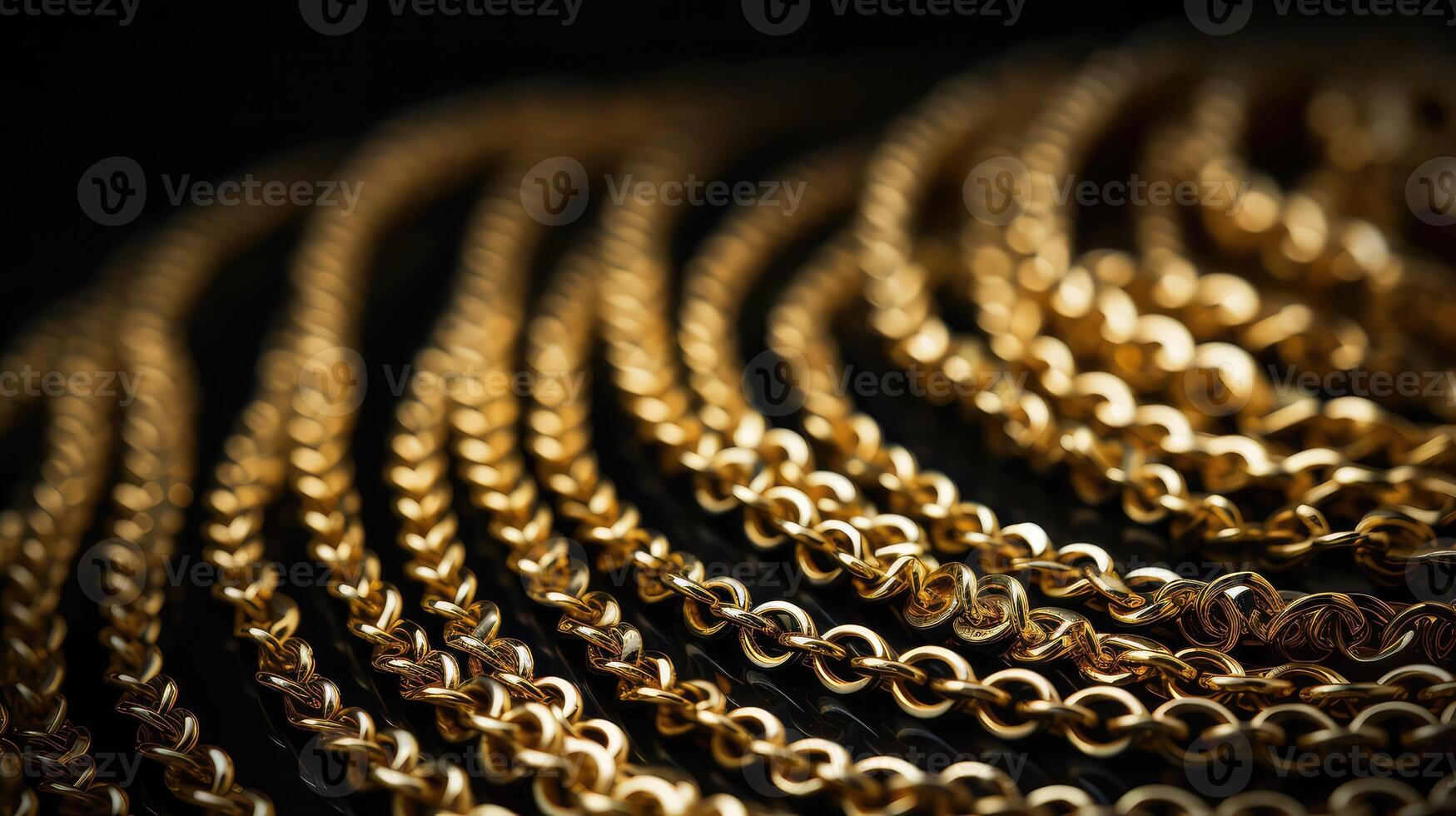 display gold chain circle photo