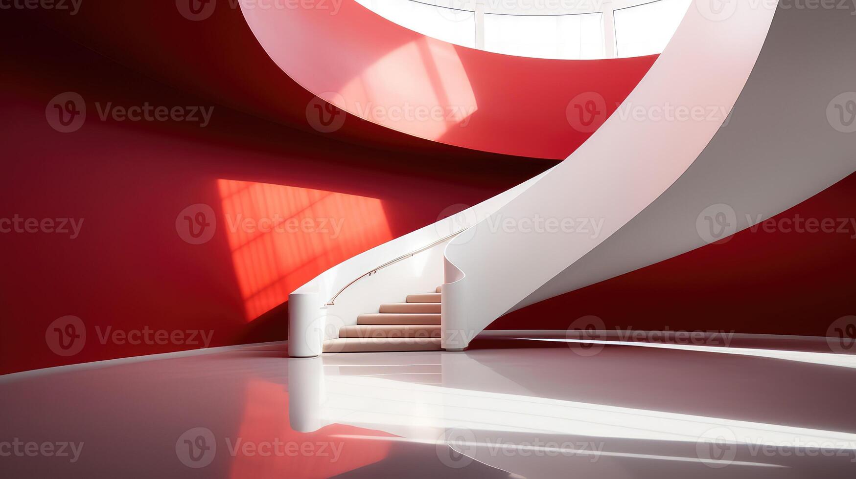 artistic stairs red photo