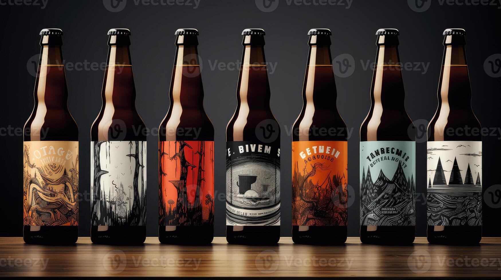 label craft beer illustration photo