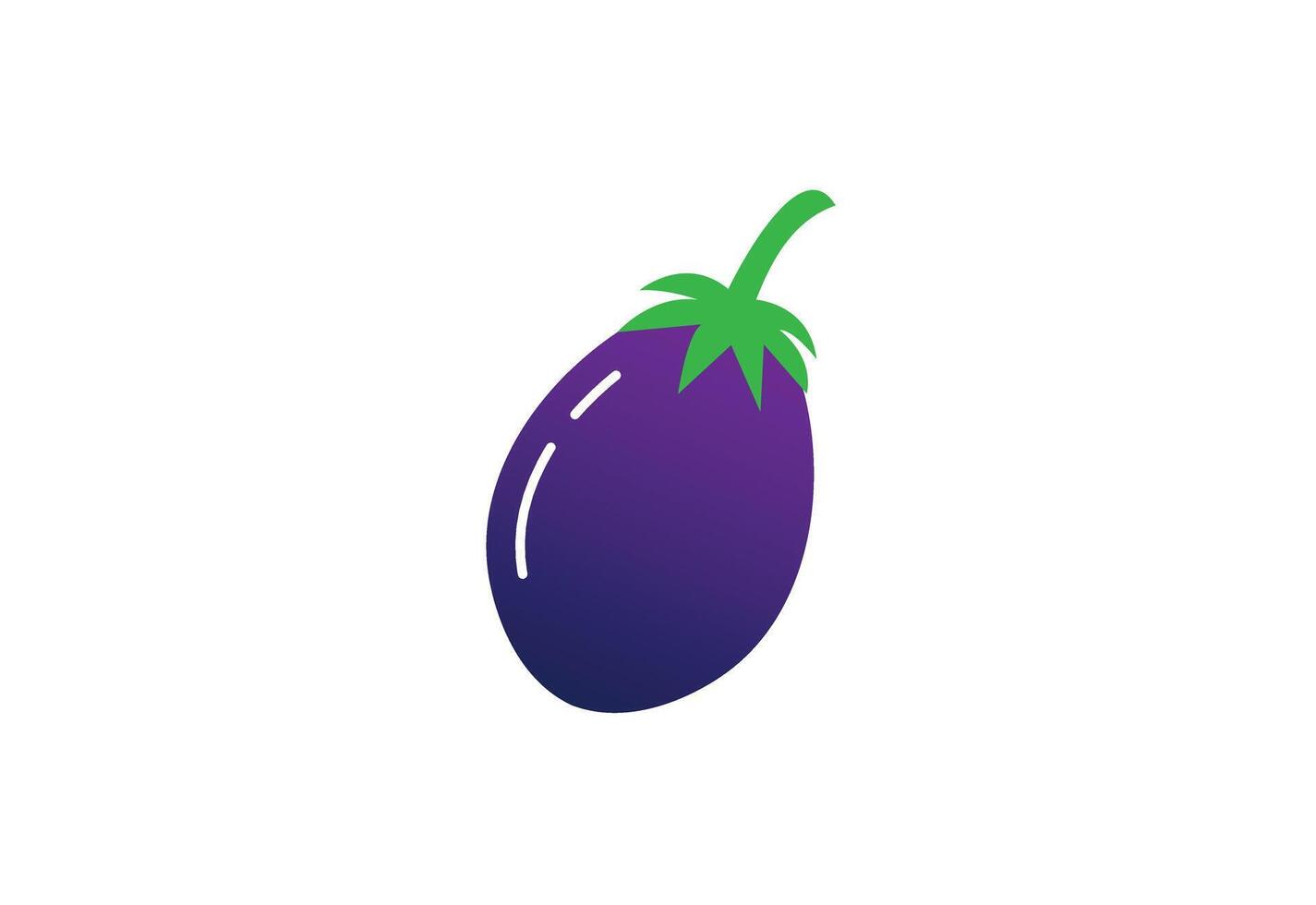 Vegetables Eggplant logo design, design Template vector