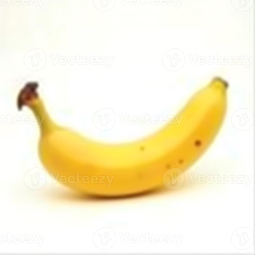 Isolated Banana Fruit Lying on White Surface Fresh Ripe Tropical photo