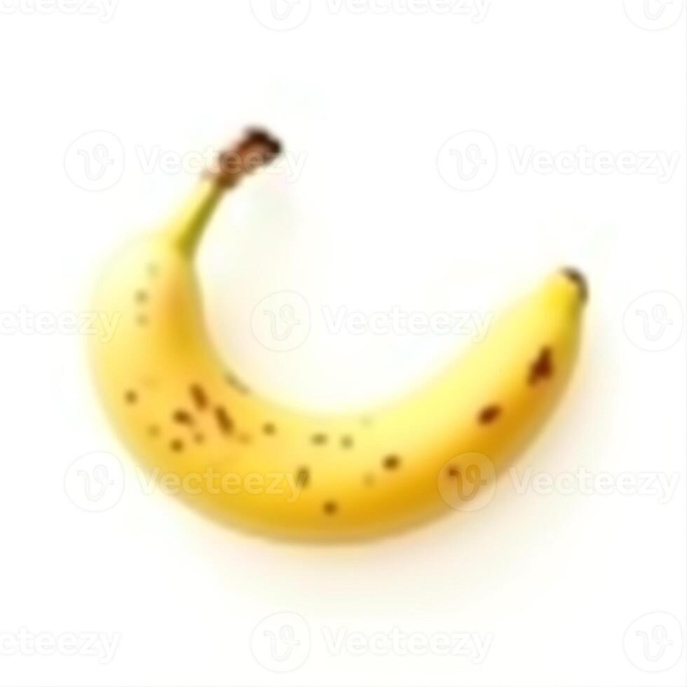 Isolated Banana with Spots on White Background, Ripening Fruit photo