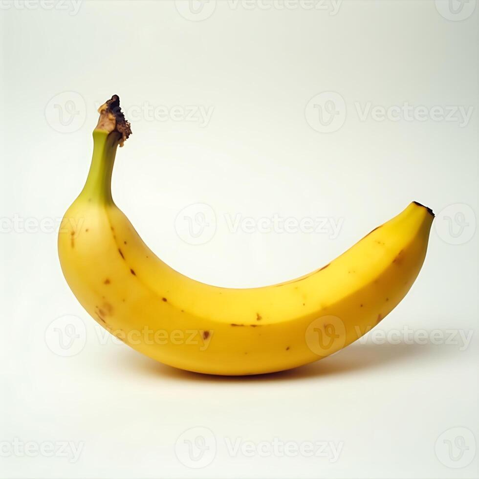 Banana Fruit, Isolated on Plain Background Ready to Eat photo