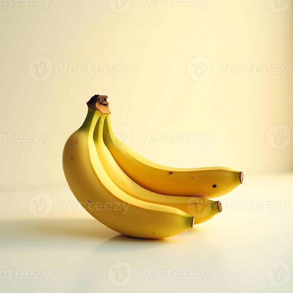 Bunch of Bananas on White Background, Simple Food Still Life photo