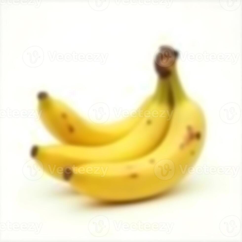 Bunch of Yellow Bananas on White Background, Healthy Fruit photo