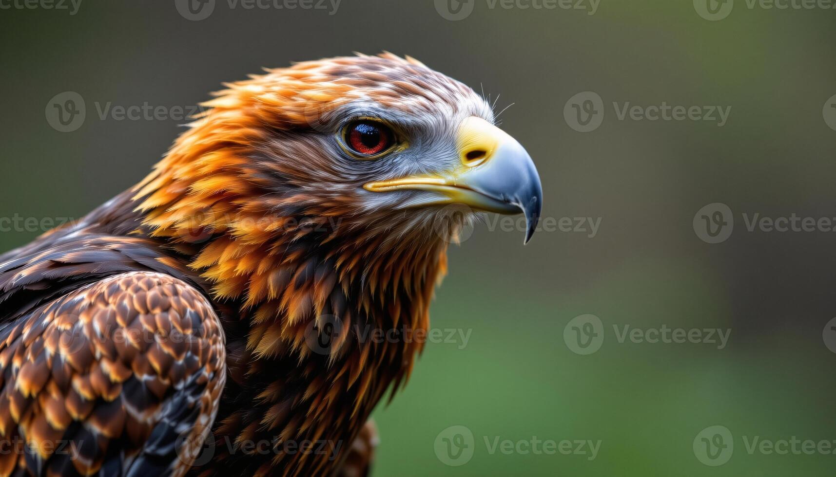 a close up of a colorful single eagle, detailed feathers, facing the camera, full body visible photo