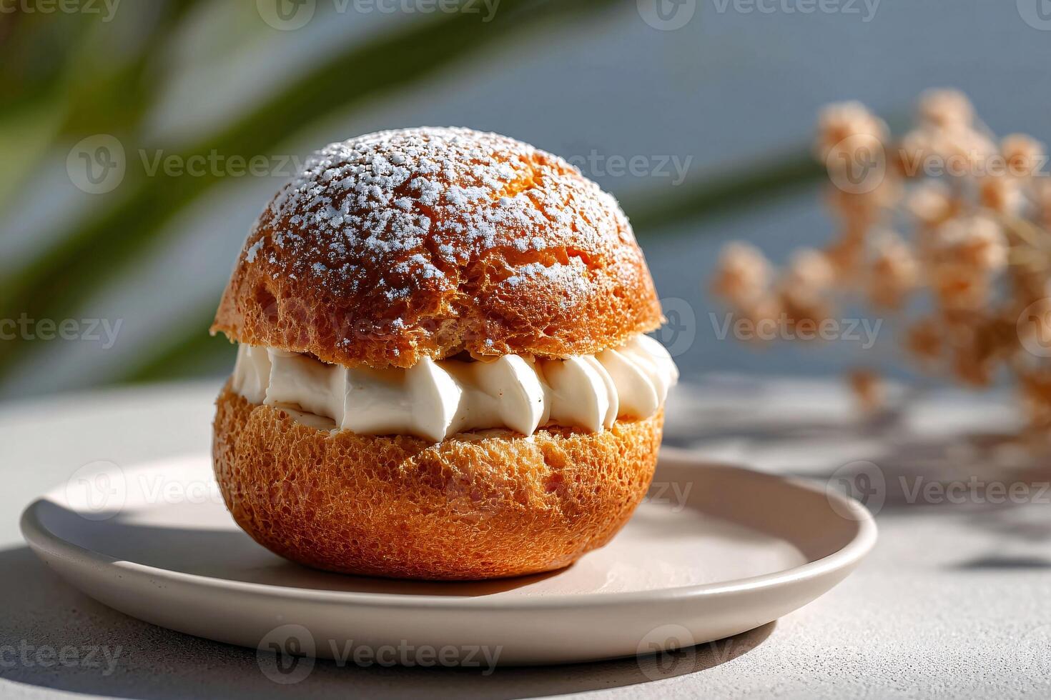 tempting fluffernutter in the sunny corner on a white background, in a clean food photography style photo