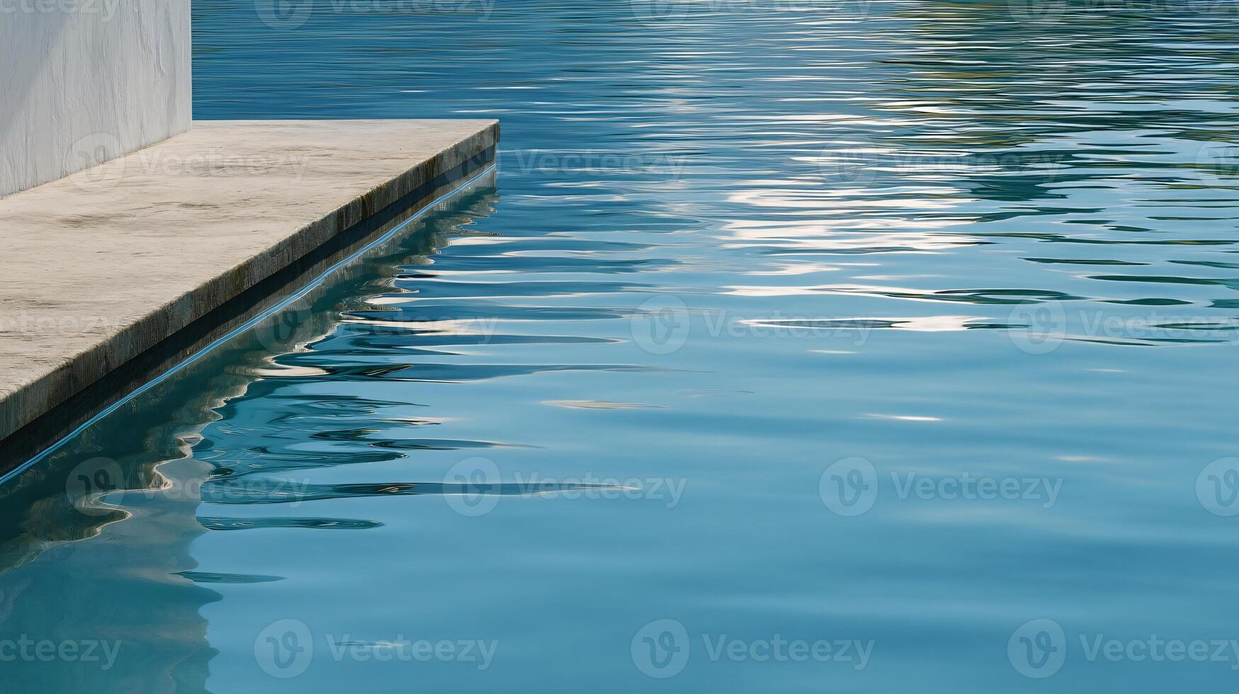 minimalist abstract reflections on water surface, clean tranquil look photo